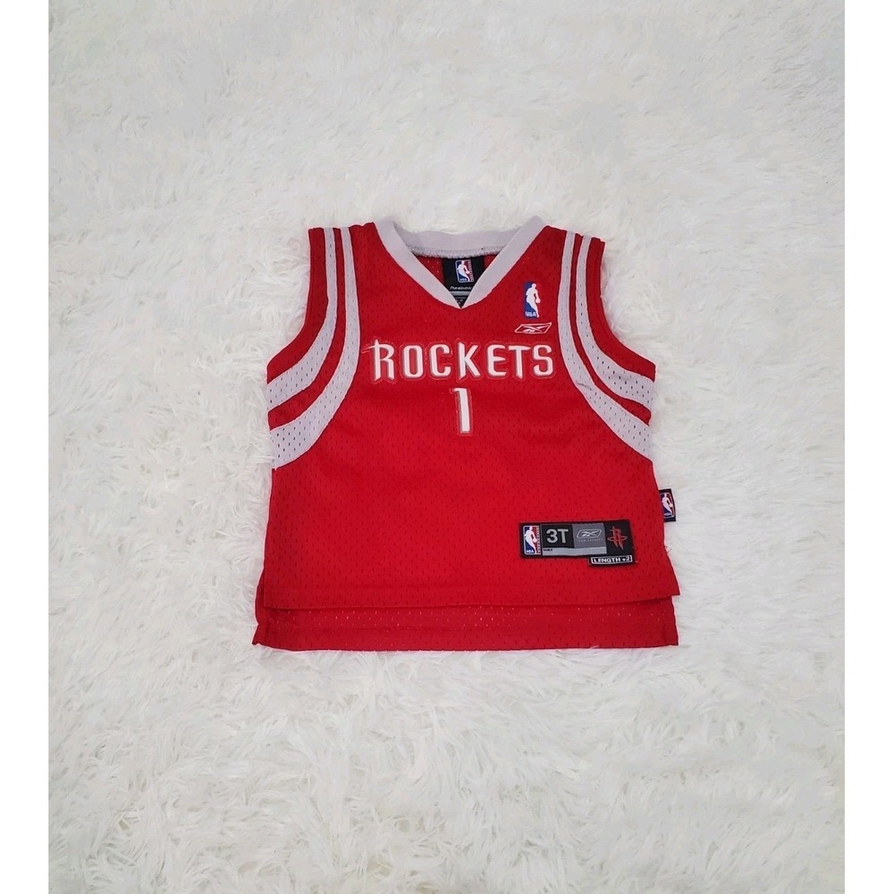 Houston Rockets Jersey Youth 3T Red NBA Basketball Tracy McGrady Reebok 04-06
